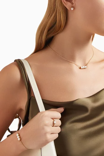 قلادة سيريث بدلاية مرصعة بالماس ذهب وردي عيار 18