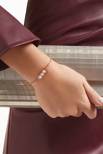 Cerith Diamonds & Mother of Pearl Bracelet in 18kt Rose Gold