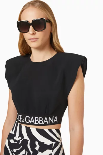 New Print Sunglasses in Acetate