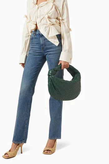 Teen Jodie in Intrecciato Glazed Crackle Leather