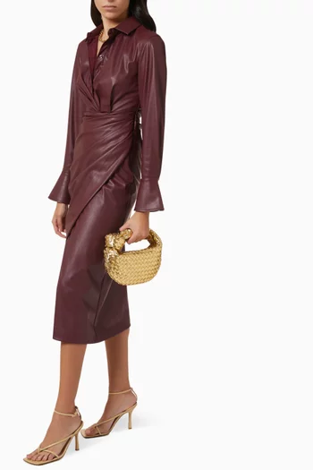 Mini Jodie Bag in Intrecciato Metallic Nappa