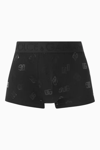 DG Logo Boxers in Two-way Stretch Jersey