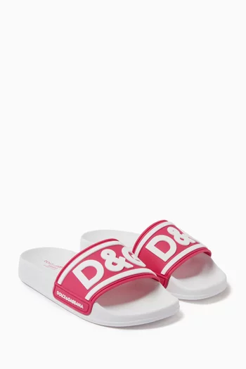 DG Logo Slide Sandals in Rubber