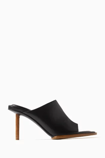 Les Mules Rond Carré in Leather