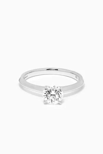 Gaia Solitaire Diamond Ring in 18kt White Gold