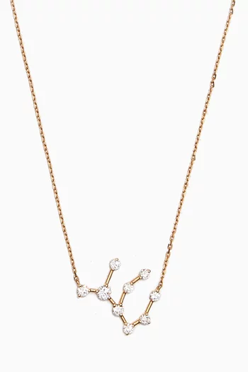 Virgo Constellation Diamond Necklace in 18kt Gold