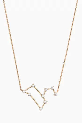Leo Constellation Diamond Necklace in 18kt Gold
