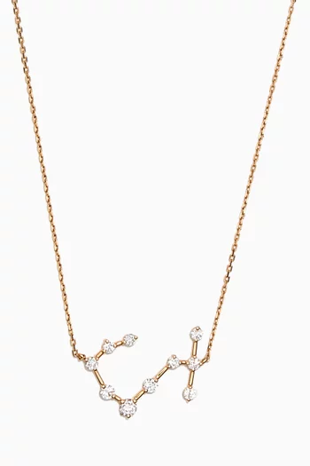 Scorpio Constellation Diamond Necklace in 18kt Gold