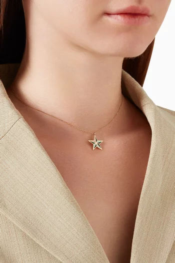 Joy Diamond Star Necklace in 18kt Yellow Gold
