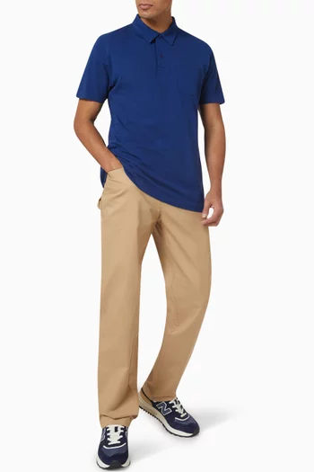 Riviera Polo Shirt in Cotton Mesh