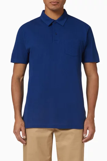 Riviera Polo Shirt in Cotton Mesh
