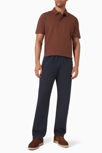 Riviera Polo Shirt in Cotton Mesh