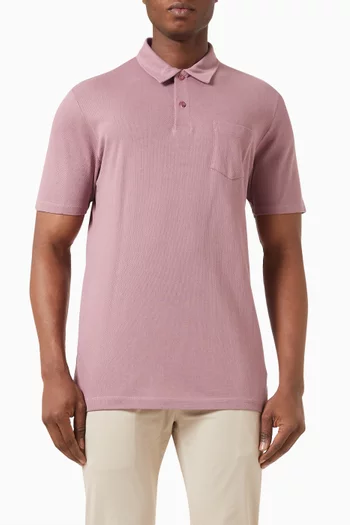 Riviera Polo Shirt in Cotton Mesh