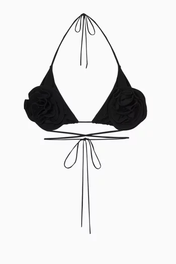 Roses Triangular Bikini Bra in Nylon