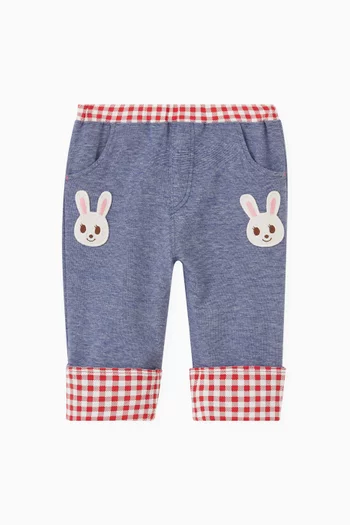 Bunny Logo Patch Pants in Cotton