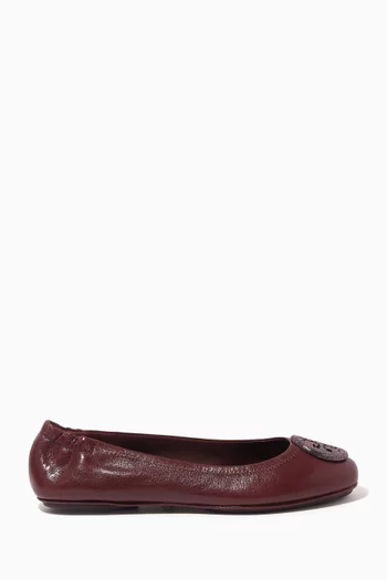 Minnie Travel Pavé Ballet Flats in Leather