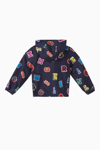 Delbee Letters Reversible Jacket in Nylon