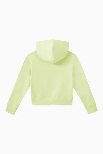 كنزة بغطاء رأس وشعار الماركة قطن