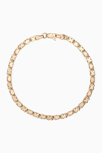 Love and Kisses Bracelet in 10kt Yellow Gold