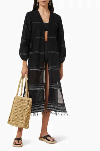 Lelti Long Robe in Cotton