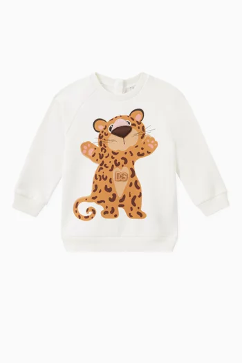 Leopard-print Sweatshirt in Jersey