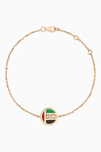 UAE Edition Sliding Diamonds Bracelet in 18kt Yellow Gold