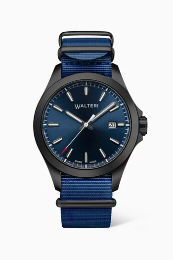 ساعة فويجر أوتوماتيكية بلون أزرق بإصدار محدود، 42 مم