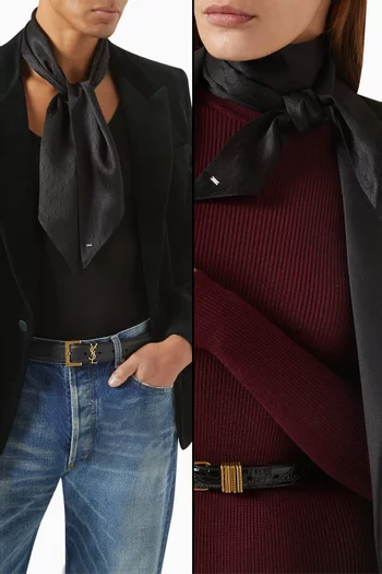 Lavallière Neck Tie in Cassandre Silk Jacquard