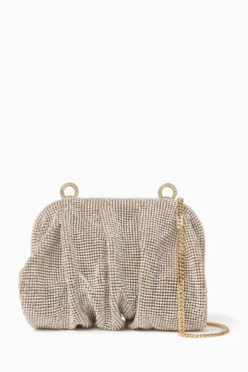 Venus La Petite Rhinestone Clutch in Crystal Mesh