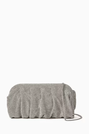 Venus La Grande Rhinestone Clutch in Crystal Mesh