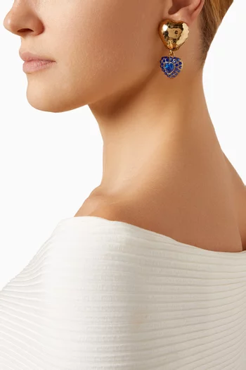 Bella Earrings in Zircon & Gold-plated Brass