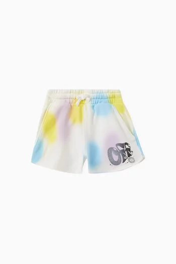 Sprayed Color Spot Sweat Shorts in Cotton