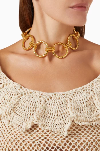 Eternity Choker Necklace in Gold-plated Brass