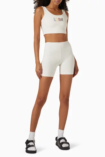 L.O.R.A Biker Tank Top in Jersey