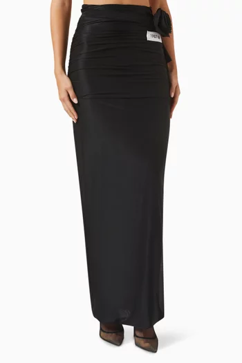 x Kim Rose-belt Maxi Skirt in Spandex-jersey