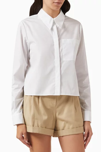 Boy Cropped Shirt in Cotton