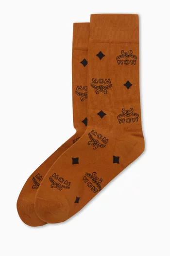 جوارب بشعار الماركة من نسيج قطن