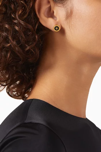 أقراط بشعار ميدوسا راتنج ونحاس