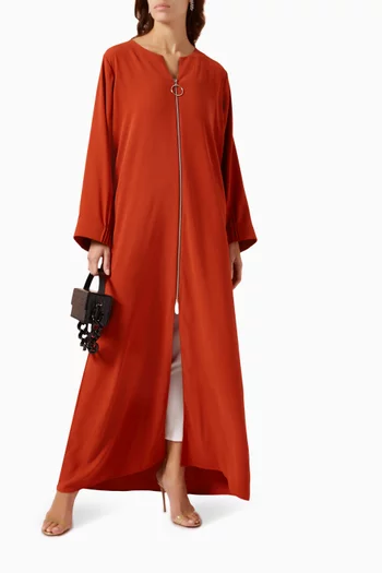 Zip-up Abaya