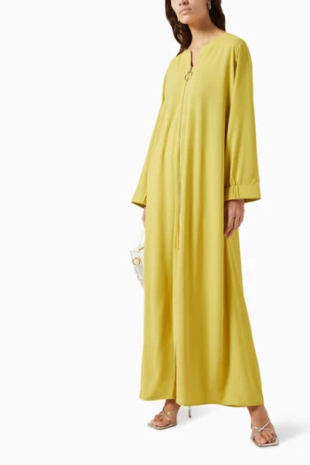 Zip-up Abaya