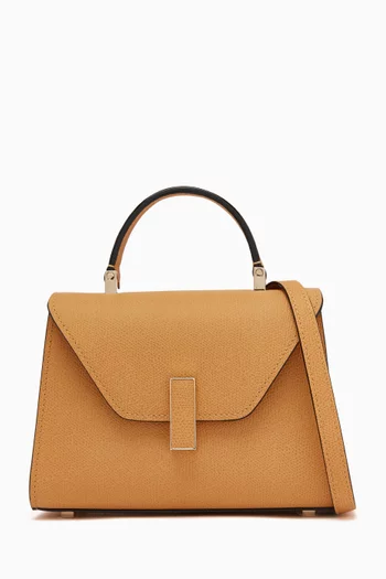 Micro Iside Top Handle Bag in Calfskin Leather