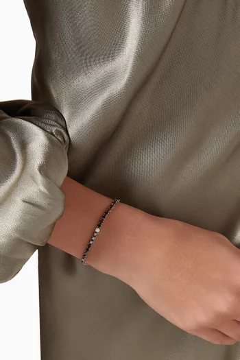 Black Diamond Tennis Bracelet in 18kt Rose Gold