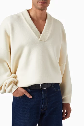 حزام بتصميم مجدول جلد عجل