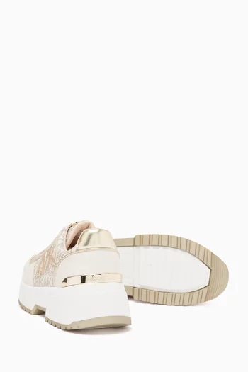 Cosmo Maddy Sneakers in Faux Leather & Rubber