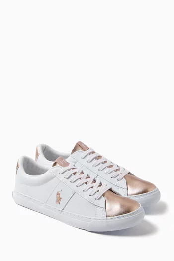 Sayer Logo Sneakers in Faux Leather