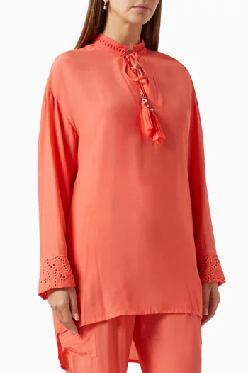 Embroidered Top in Viscose