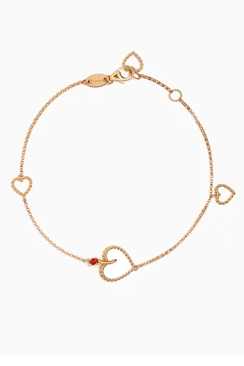 Farfasha Petali del Mare Garnet Bracelet in 18kt Rose Gold