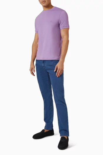 Crewneck T-shirt in Viscose Jersey