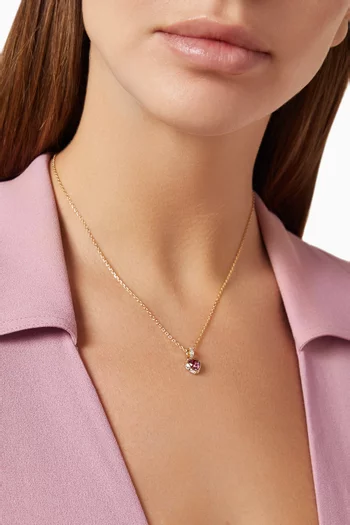 قلادة ستيلا بدلاية على شكل قلب معدن مطلي بالذهب