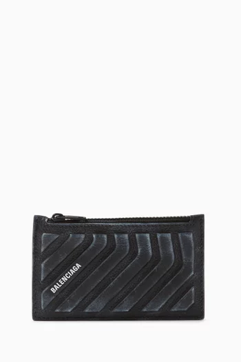Tread Long Coin & Card Holder in Leather